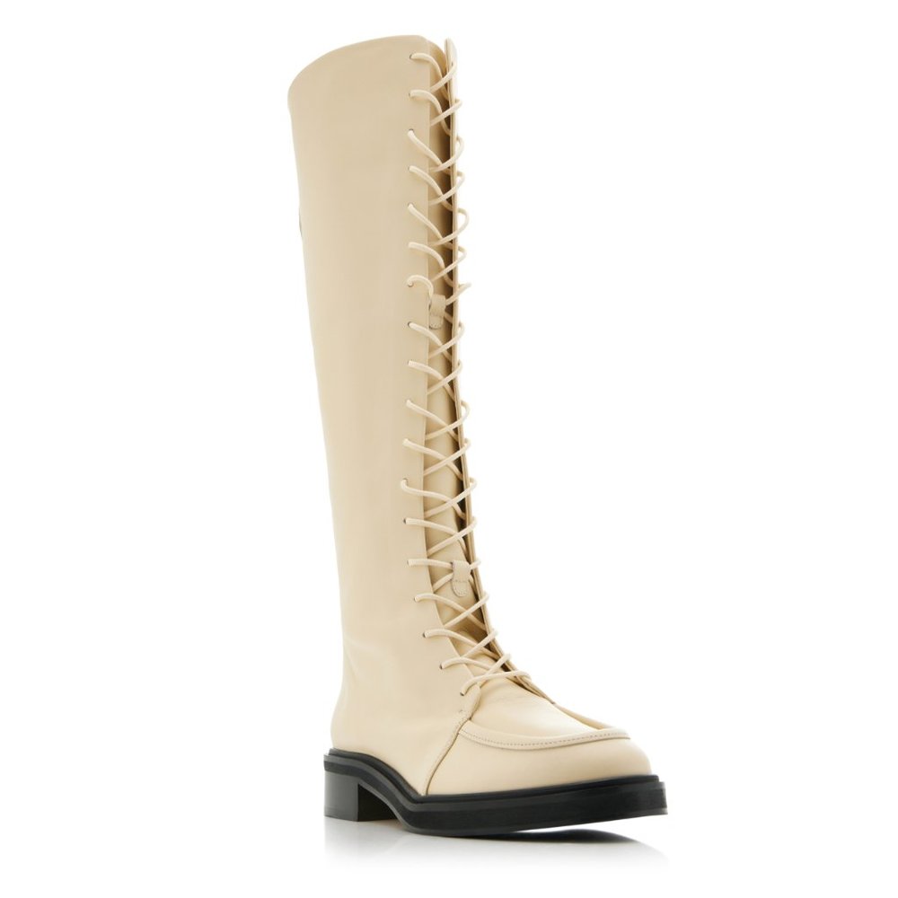 Aeyde Mathilde Leather Lace-Up Knee Boots IT 38 - Brand New with box